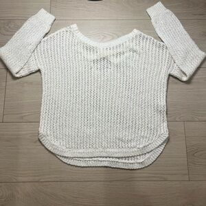 Hollister Sweater Criss-cross On Back Cream Women’s Oversized Small